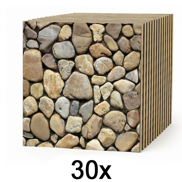 3x 3D zidne pločice sa efektom kamena – odlepi i zalepi | STONEBLOCKS