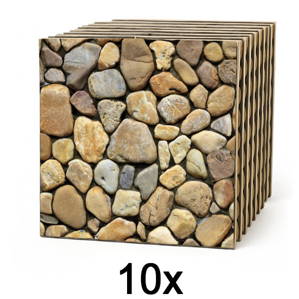 1x 3D zidne pločice sa efektom kamena – odlepi i zalepi | STONEBLOCKS